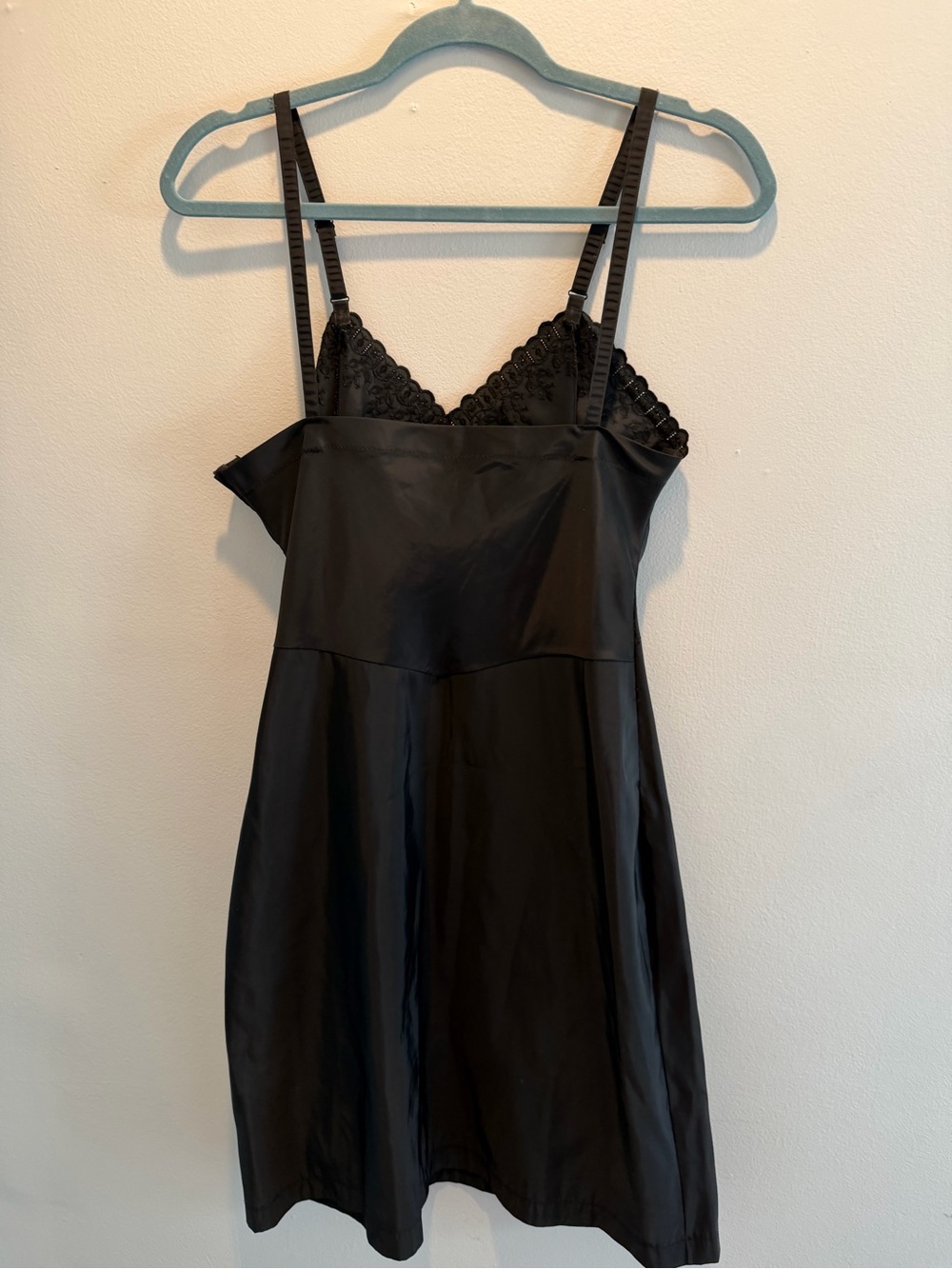 Vintage Black Side Zip Slip Dress (see measurements) - Picture 5 of 10
